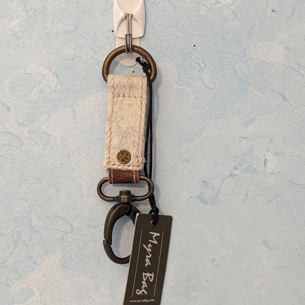 Myra Bag cowhide fur Key Fob - G